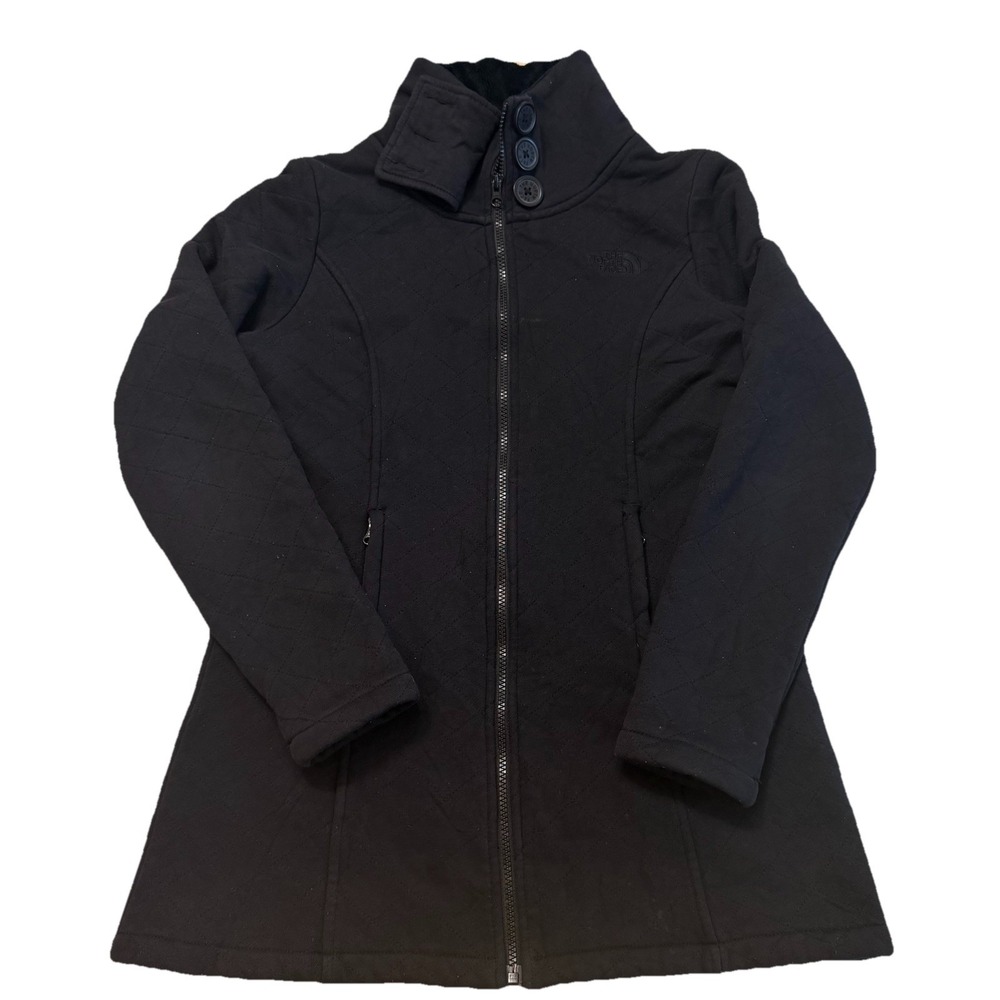 The North Face Caroluna Womens Jacket Black Quilted Full Zip Coat Medium